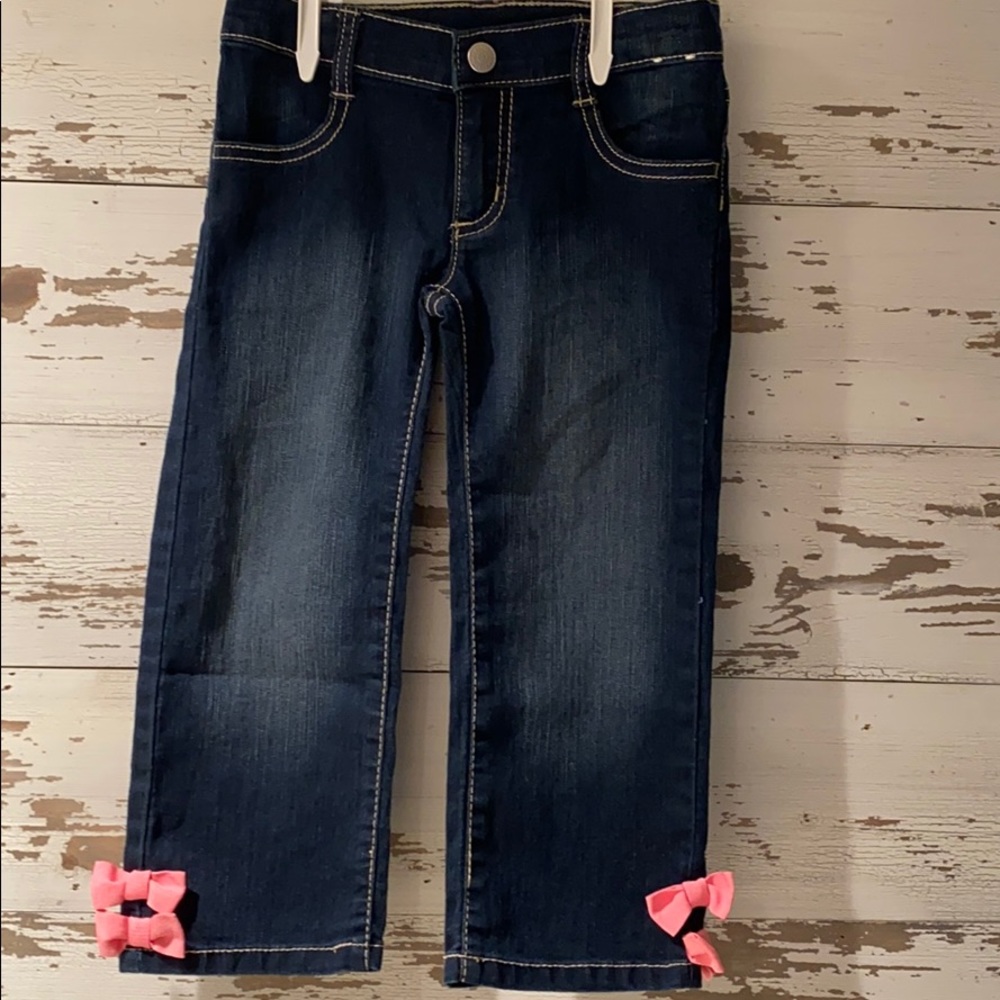 Never worn Gymboree pink bow jeans! 3T